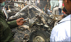 Remains of a car 