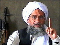 Ayman al-Zawahiri, shown on a video aired by al-Jazeera on 17 June 2005