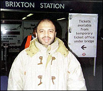 Zacarias Moussaoui at Brixton tube station