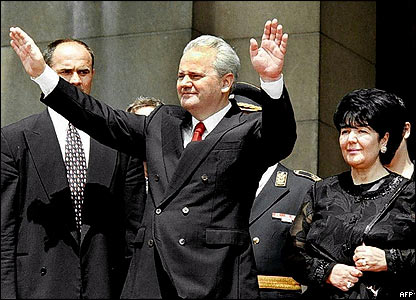 Slobodan Milosevic and wife Mira Markovic