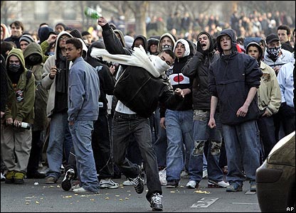 Demonstrators in Paris