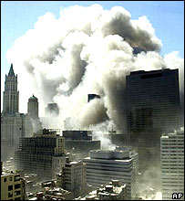 World Trade Center collapses in New York, 9 September 2001