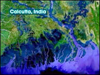 Calcutta map (from movie An Inconvenient Truth)