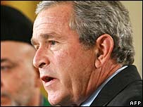 US President George W Bush