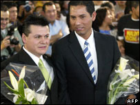 Antonio Medina (L) and Jorge Cerpa