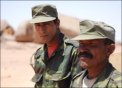 Polisario Front soldiers in Tifariti, Western Sahara (Copyright: Steve Franck)