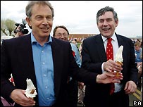 Tony Blair, Gordon Brown and two ice creams