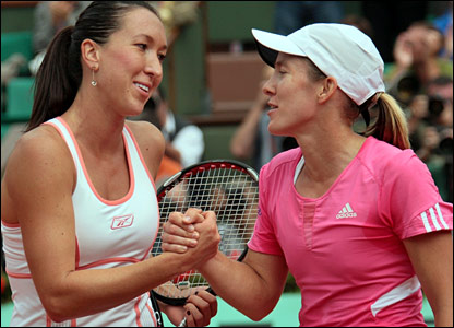 Jelena Jankovic and Justine Henin