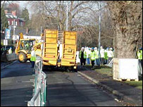 Flood barrier in Hylton Road, Worcester