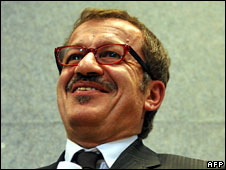 Italian Interior Minister Roberto Maroni, file pic from June 2008 