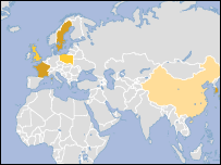 Map of world