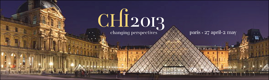 CHI 2013: Changing Perspectives will be held in Paris from the 27th of April to the 2nd of May 2013