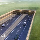 BBC News image of the proposed Stonehenge tunnel.