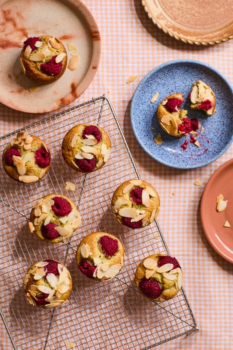 Ravneet Gill's pistachio and raspberry mini cakes. 