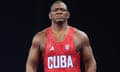 Cuba’s Mijaín López competes in the Greco-Roman wrestling event at the Champ de Mars Arena during the 2024 Paris Olympic Games