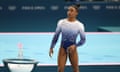 Simone Biles finished fifth in the balance beam final at the Paris Olympics. 