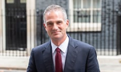 Peter Kyle smiling on Downing Street