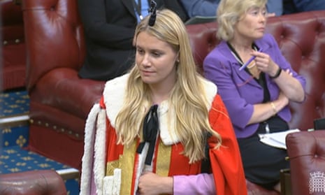 Charlotte Owen at her introduction to the House of Lords, London, 24 July 2023