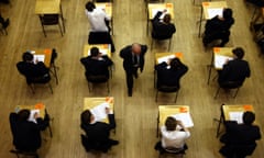 Students taking an exam