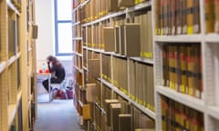 Student alone in library