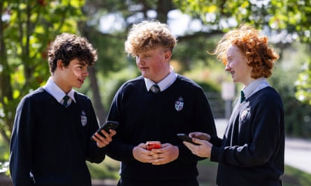 Tenbury High academy pupils Eddie Sheppard, Arthur Hall and James Burns.