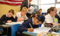 school children working in a classroom history class lesson