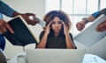 Shot of a stressed out young woman working in a demanding career