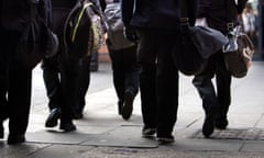 Pupils walking to school