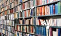 Bookshelves in the library of Highgate Literary and Scientific Institute, London, UK