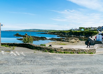 Looking at Bull Bay beach from the hill