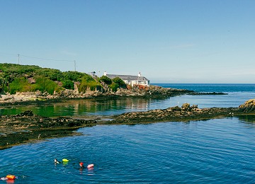 Swimming in the clear waters at Bull Bay