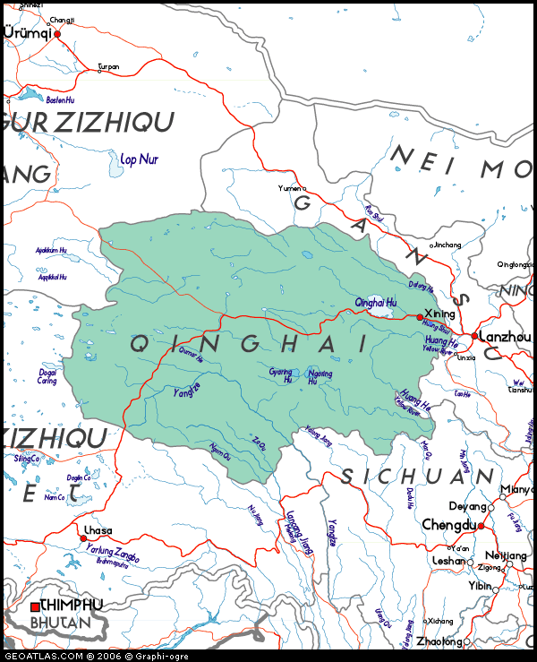 Map of Qinghai