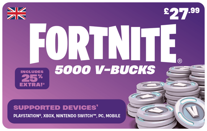 Fortnite 5000 V-Bucks 27.99