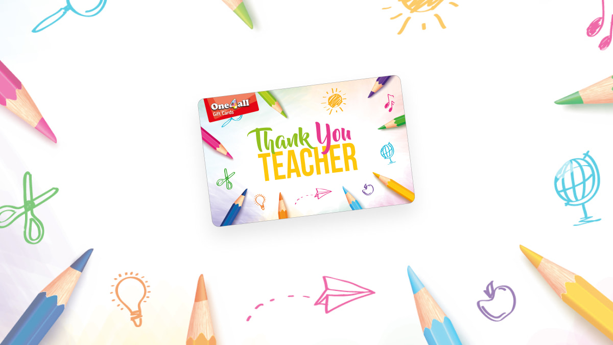 one4all thank you teacher gift card