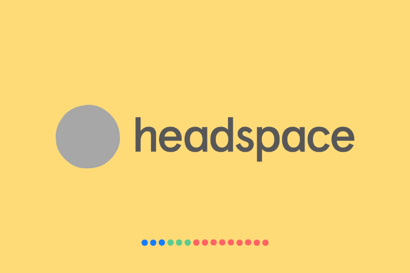 Headspace appens logga på gul bakgrund