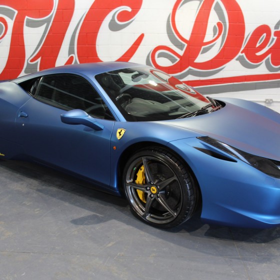 Ferrari 458 Italia – Matte Deep Ocean Blue Vinyl Wrap