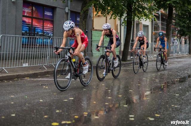 and cycling in the rain