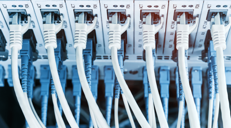 Fiber Optic cables and ethernet cables in an exchange contention ratio