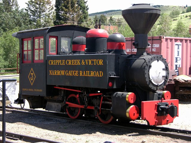 Cripple Creek and Victor Narrow Gauge Railroad: show locomotive