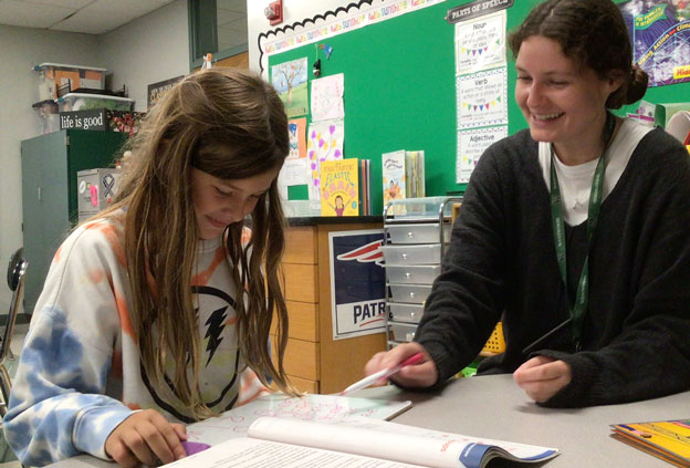 Student, teacher, math, smile