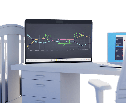 tableau blanc intégré