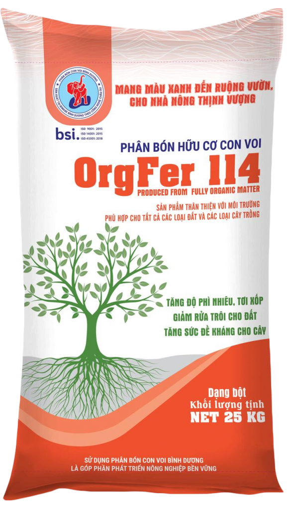 Phân hữu cơ con voi Bình Dương Orgfer 114