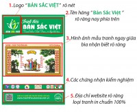 Nhận biết "Tranh thêu chữ thập Bản Sắc Việt " chính hãng qua bao bì ( Phần 1)